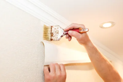 Pose de papier peint à Trancault — revêtements muraux et toiles de verre
